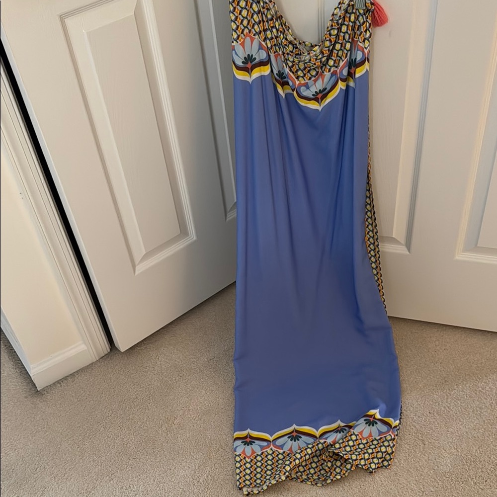 Blue Gold Resort Cowl Neck Sundress